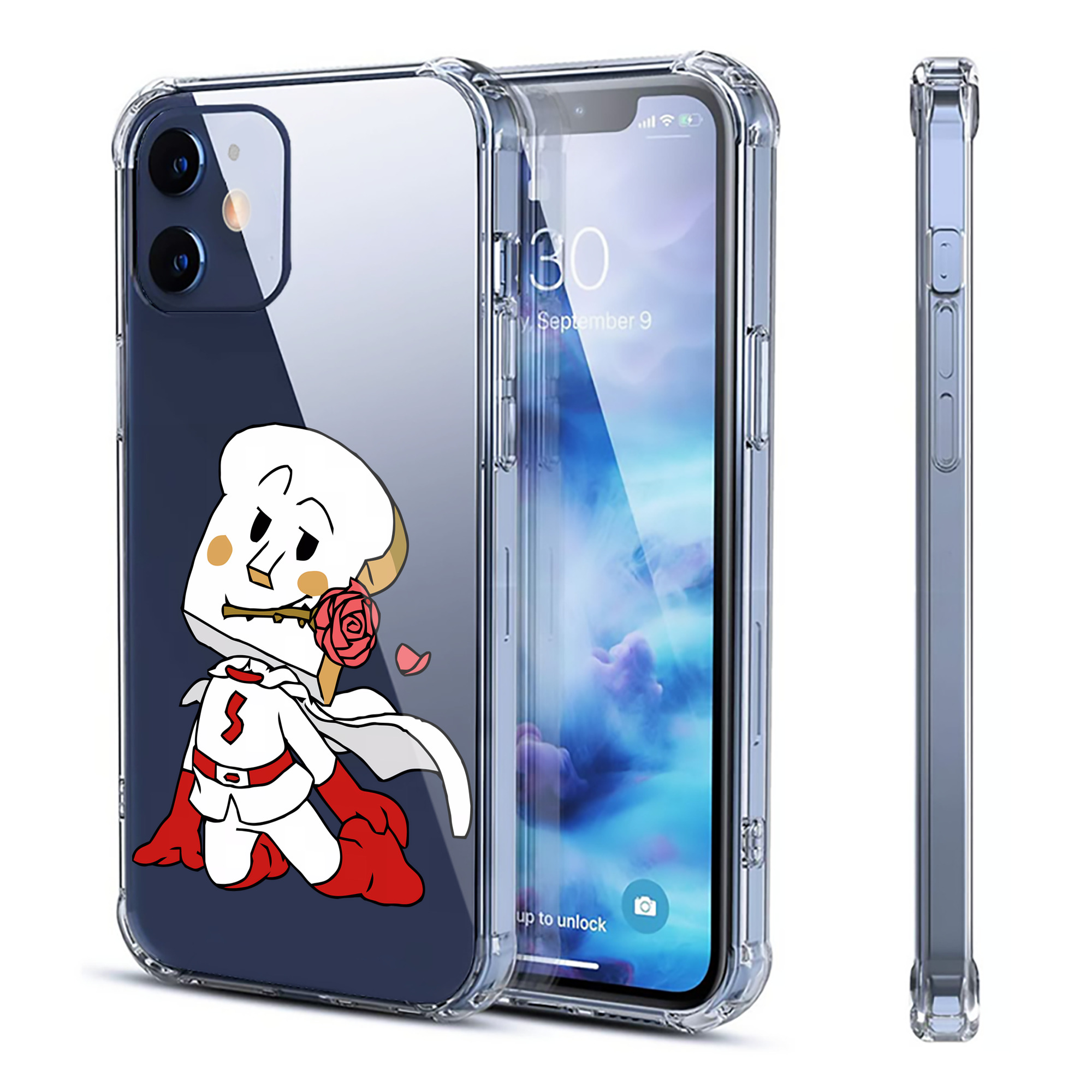 （画像用） アンパンマン Anpanman 【iPhone 12シリーズ対応】透明スマホケース（クリアソフトケース）